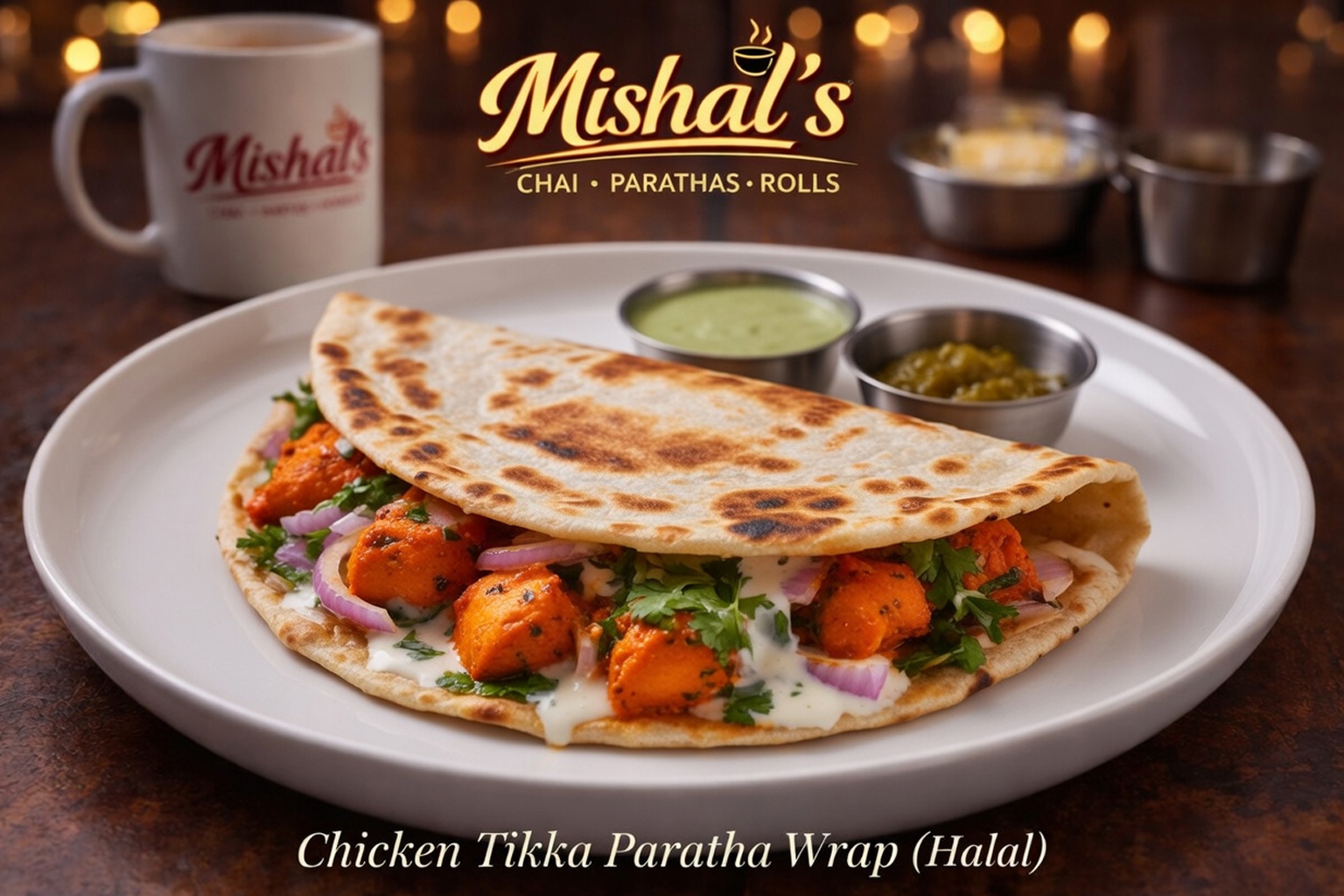 Chicken Tikka Paratha Wrap